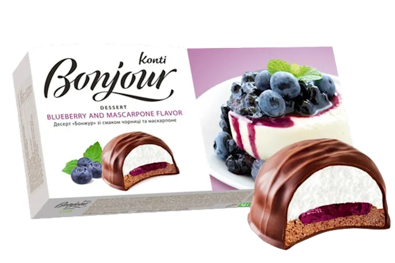 DESSERT COOKIES W/BLUEBERRY&MASCARPONE FLAVOR 9/232GR BONJOUR UKRAINE N8274