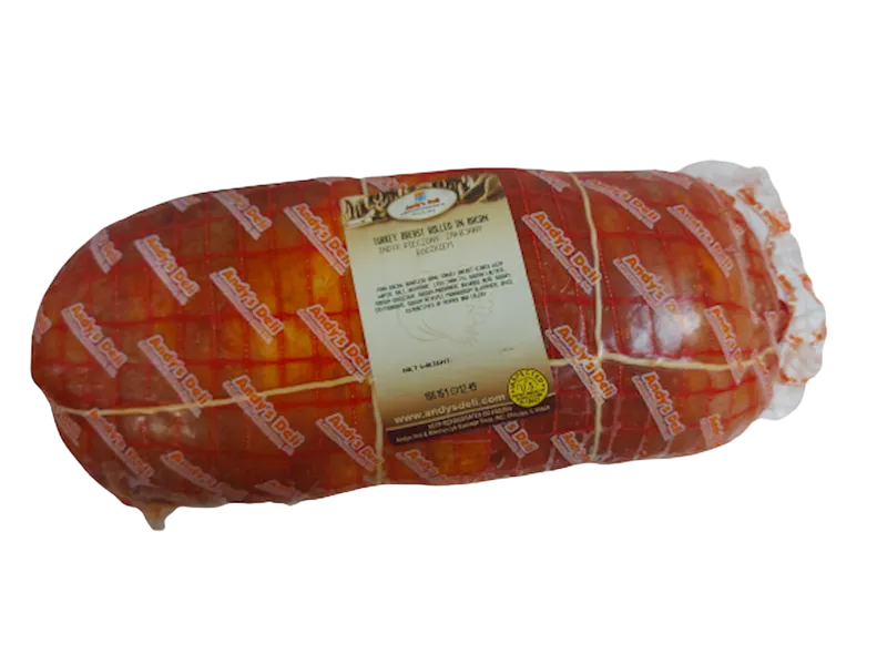 TURKEY BREAST ROLLED IN BACON /INDYK W BOCZKU LOOSE 9/40LB ANDY'S N186