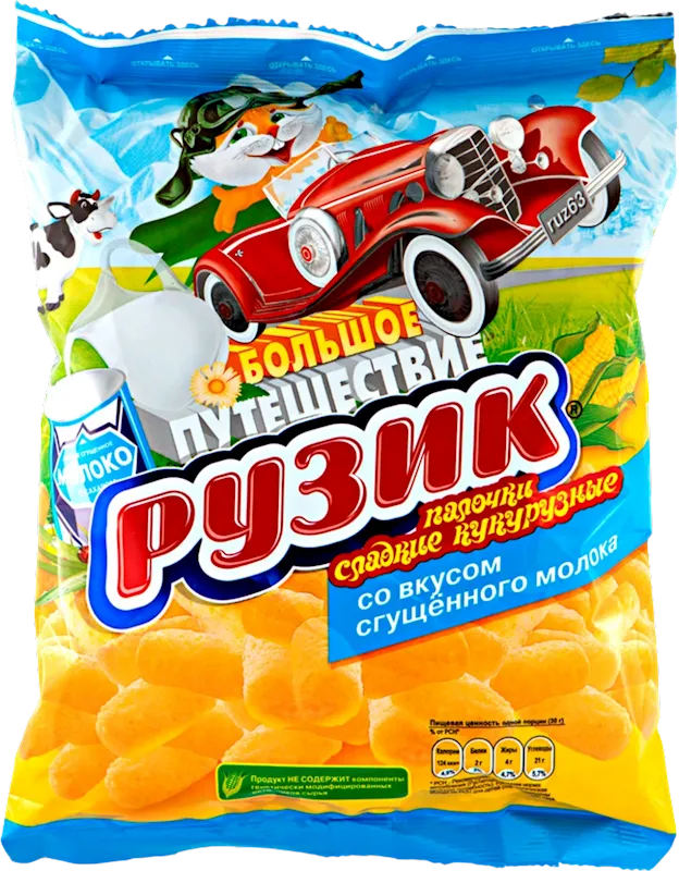 CORN STICKS RUZIK CONDENSED MILK 20/90GR RUSSIA