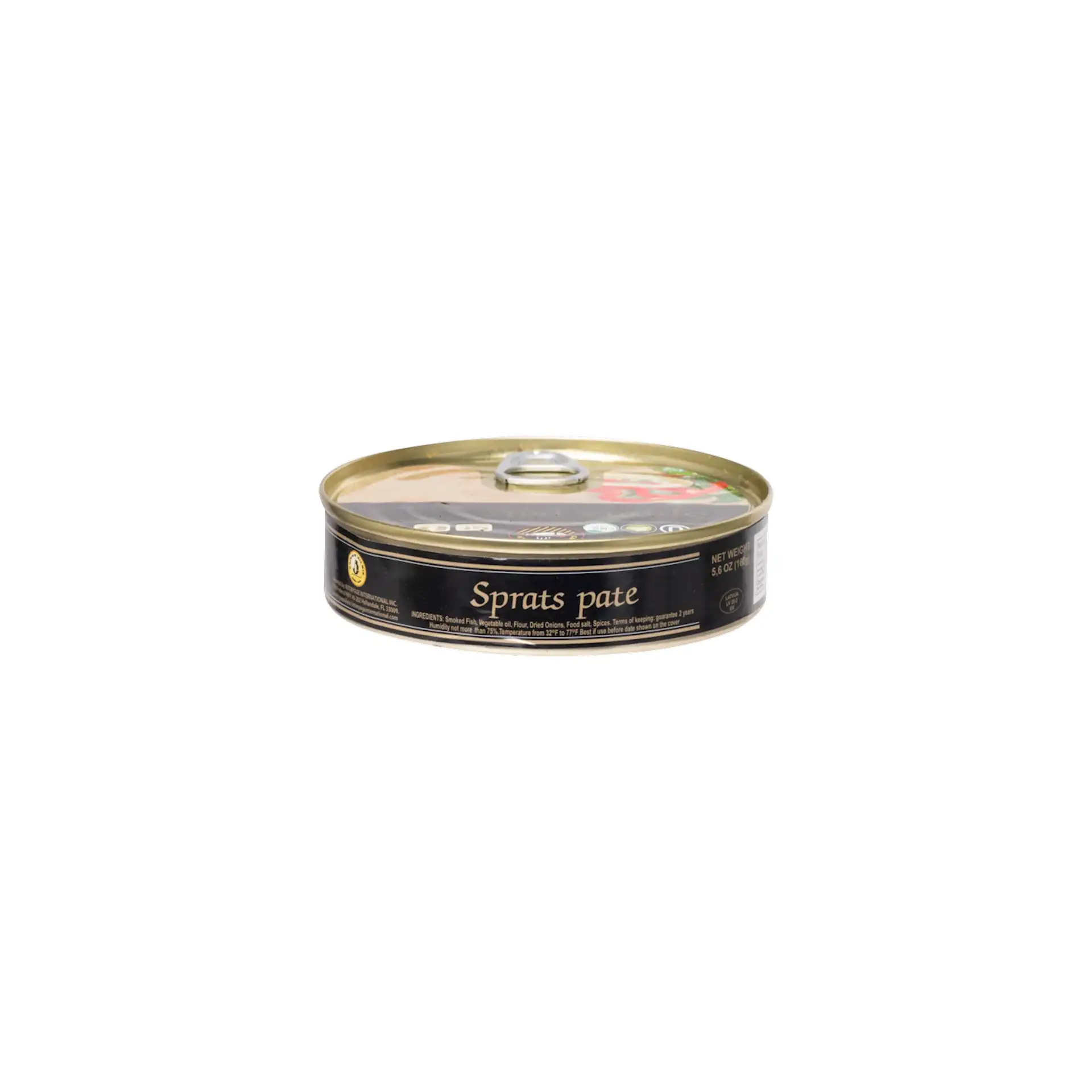 SMOKED SPRATS PATE W/ONION & SPICES E/O 36/160G BALTIC GOLD LATVIA N36022 / 209