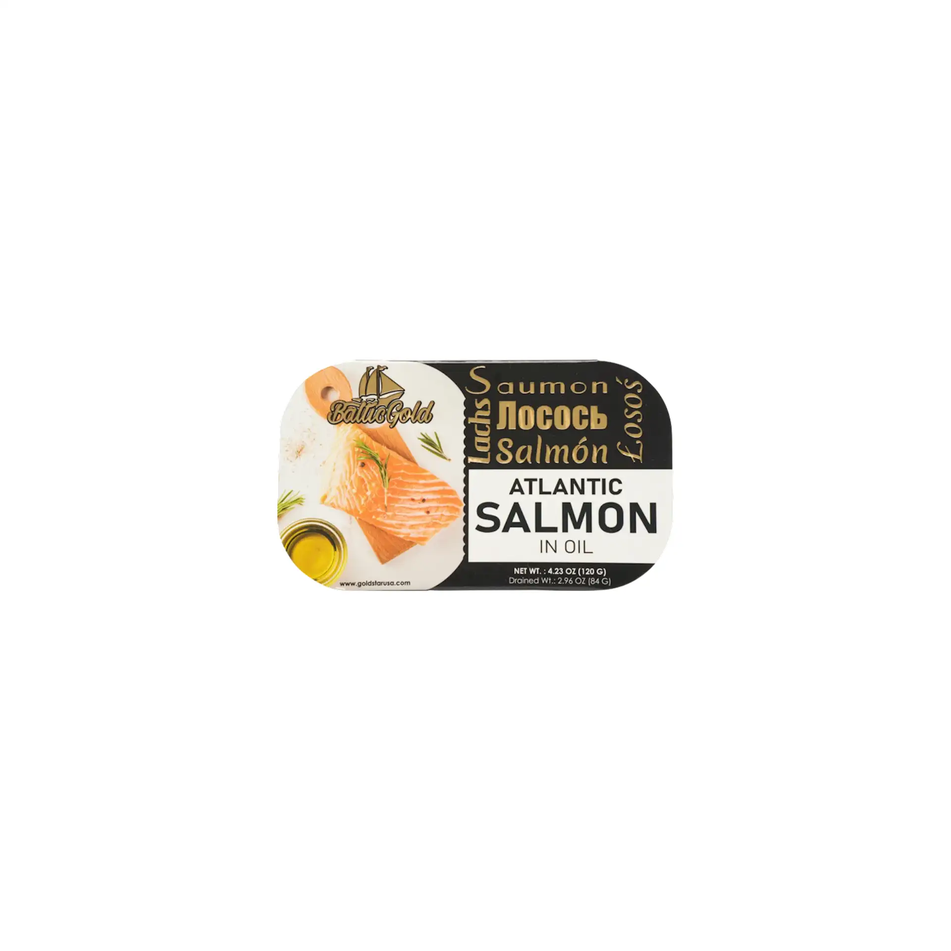 ATLANTIC SALMON IN OIL 11/120GR BALTIC GOLD #1 LATVIA N34001