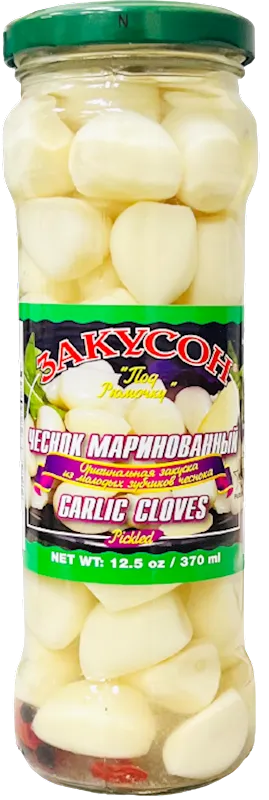 GARLIC CLOVES PICKLED POD RUMOCHKU 12/370ML