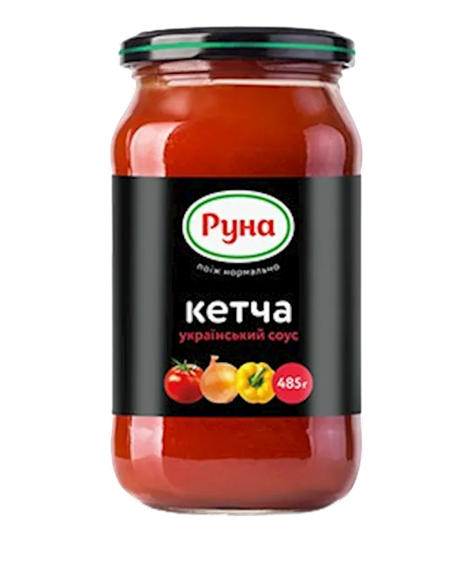 SAUCE TOMATO KETCHA UKRAINIAN STYLE GLASS 12/485GR RUNA UKRAINE