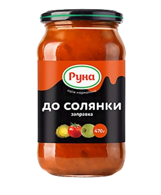 ZAPRAVKA FOR SOLYANKA SOUP GLASS 12/470GR RUNA UKRAINE
