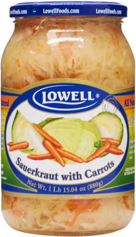 SAUERKRAUT W/CARROTS 12/880GR LOWELL POLAND N0203LF1496