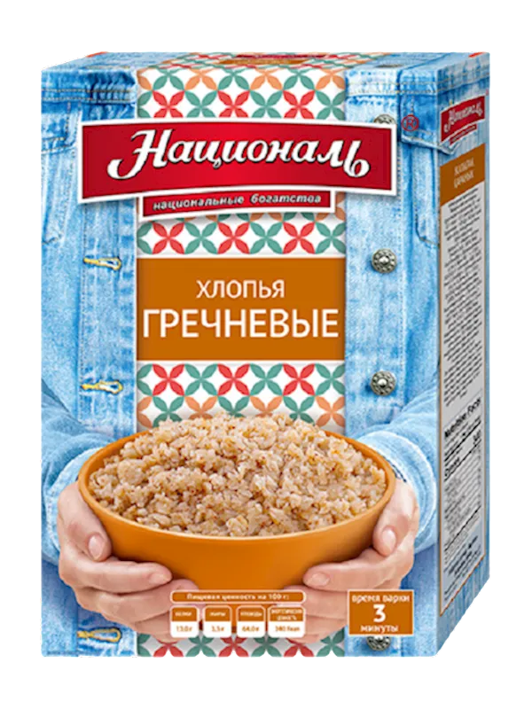 BUCKWHEAT FLAKES 12/400GR NATSIONAL N23