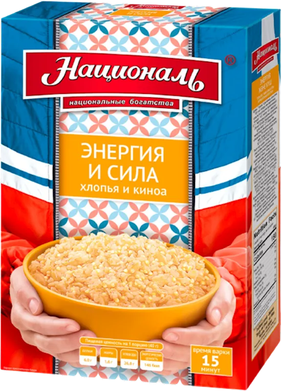 MIX FLAKES&GRAINS ENERGY&POWER 12/(6X40GR) NATSIONAL N35