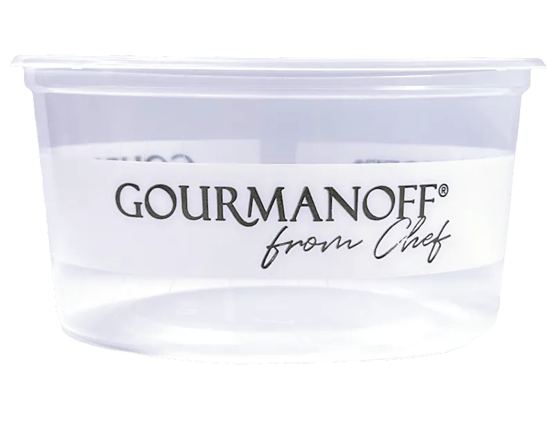 CONTAINER ROUND MEDIUM PLASTIC CLEAR GOURMANOFF 500/12OZ N291384