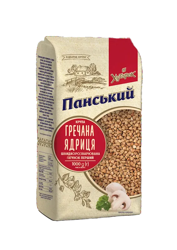 BUCKWHEAT GROATS 10/1000GR HUTOROK PANSKIY UKRAINE N6195 4820211661953