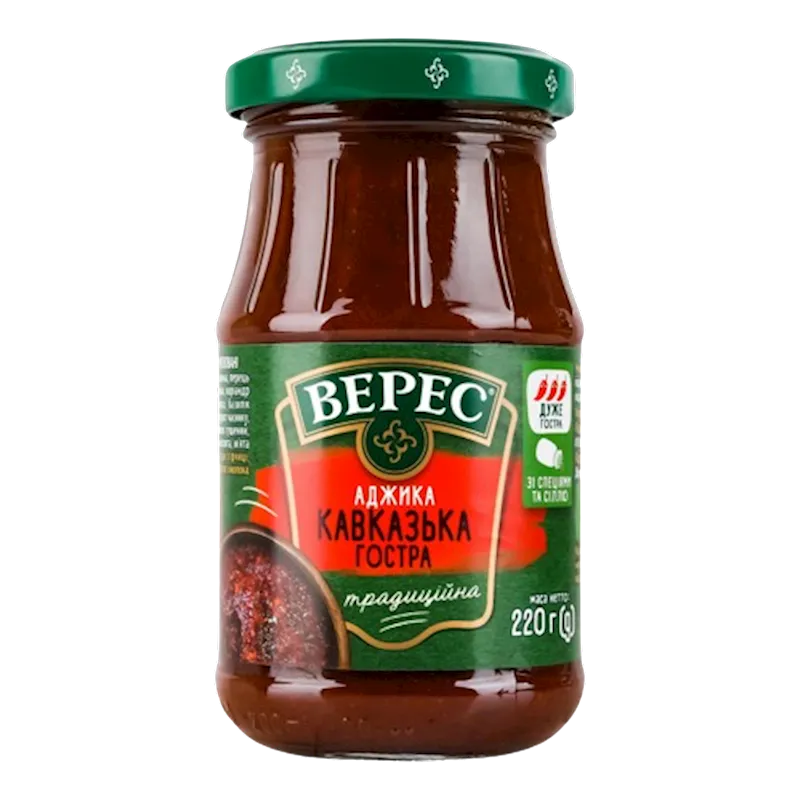 D- SAUCE SPICY&SALTY HOT 20/220GR VERES UKRAINE N527
