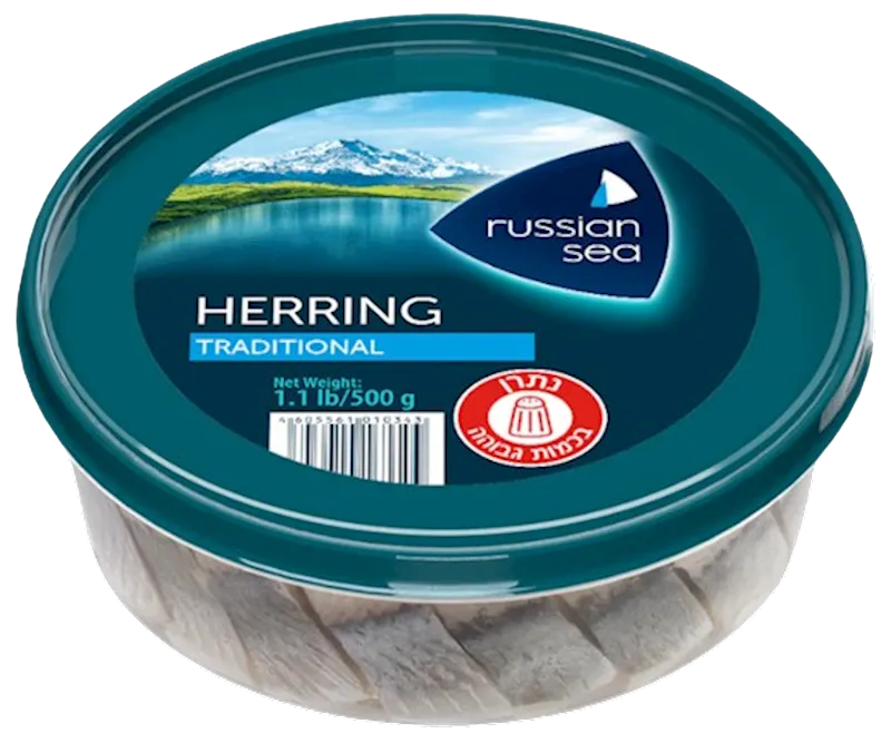 HERRING PIECES  TRADITIONAL ATLANTIC  LIGHTLY SALTED IN OIL 6/500GR RUSSKOE MORE N3321