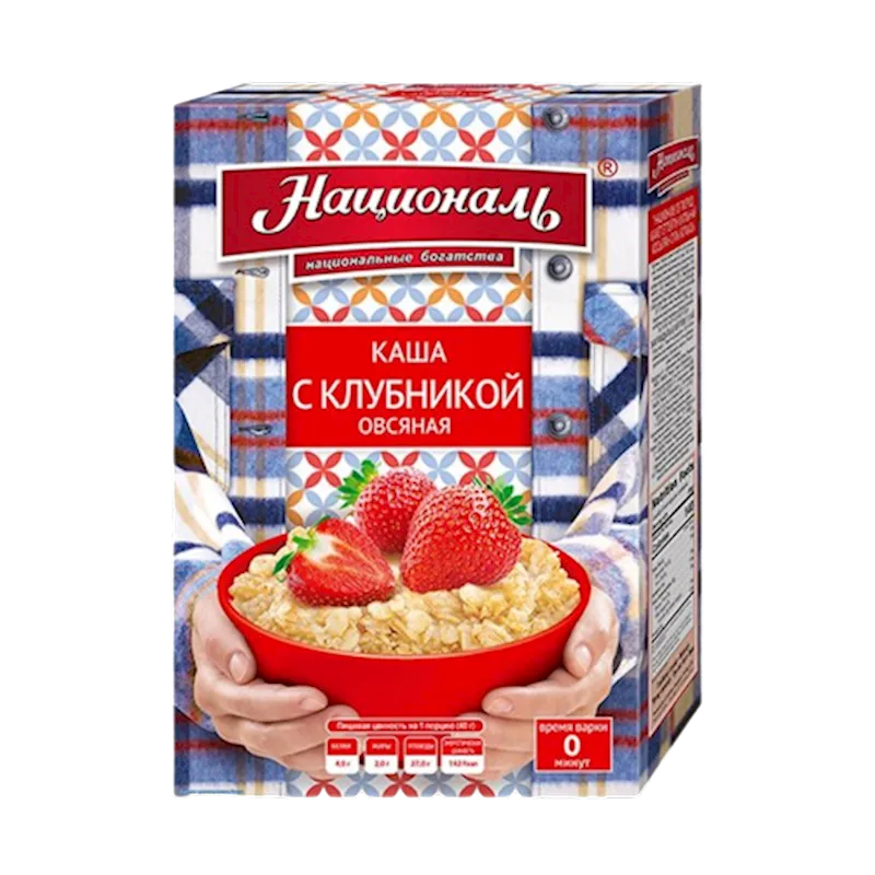 KASHA  OATMEAL W/STRAWBERRY 12/(6X40GR) NATSIONAL N79