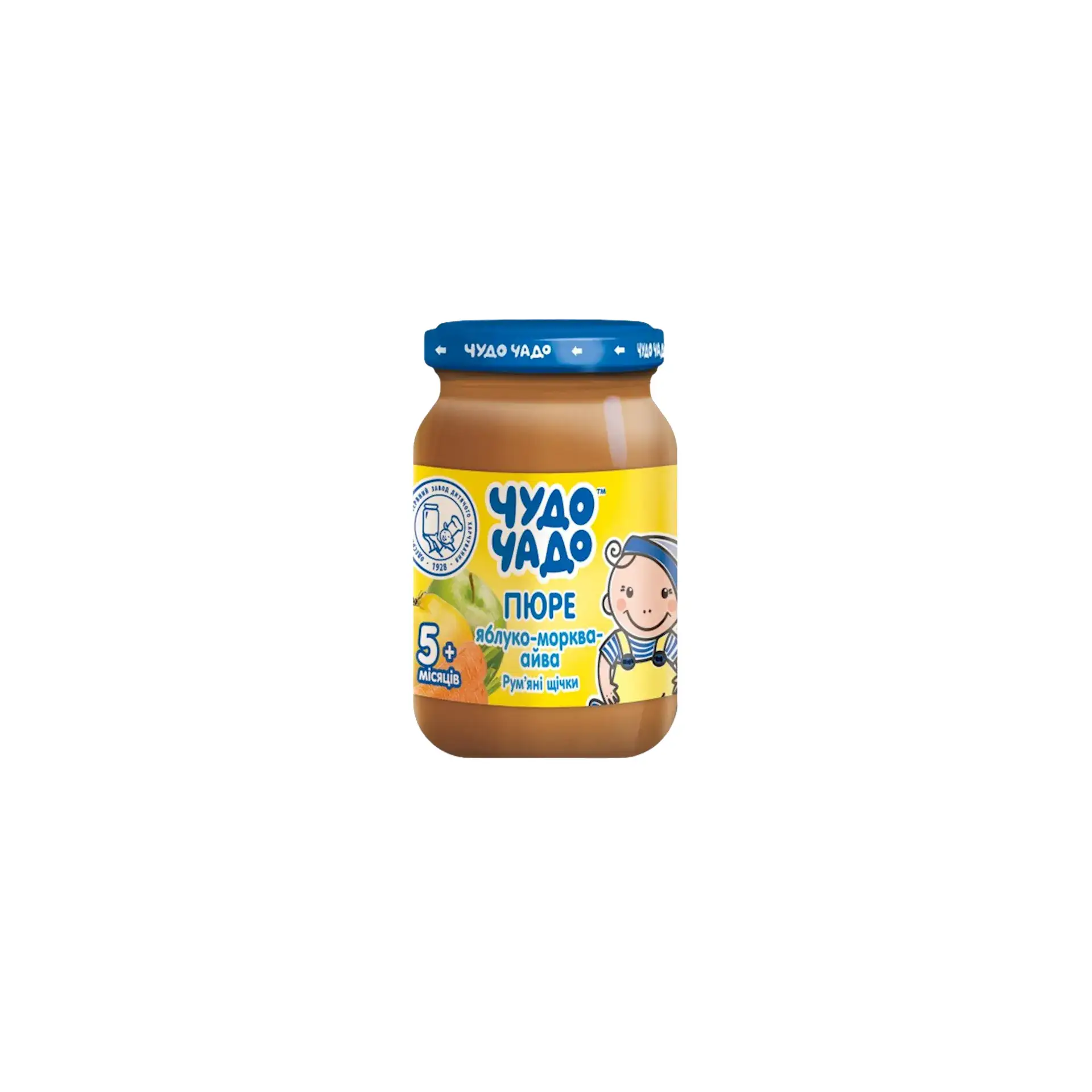 PUREE FOR BABY APPLE & CARROT & QUINCE FROM 5 MONTHS 6/170GR CHUDO CHADO UKRAINE