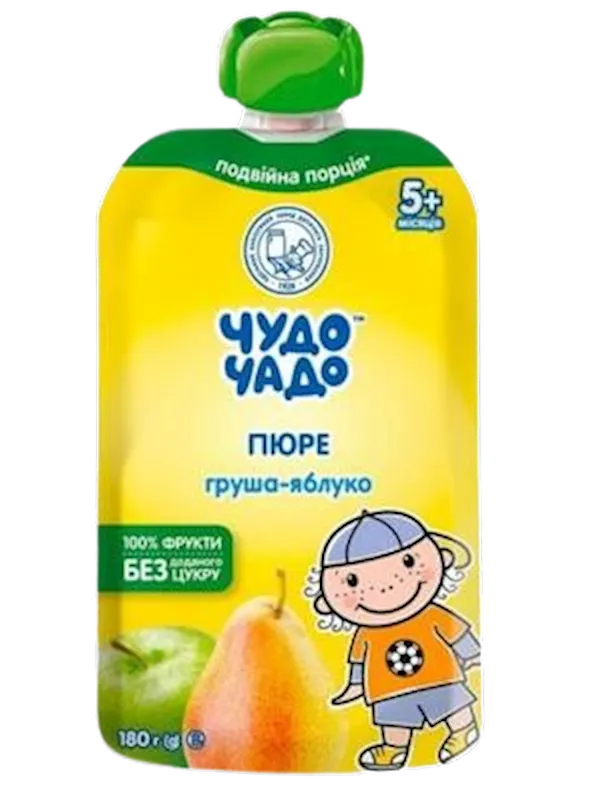 PUREE FOR BABY PEAR&APPLE 12/180GR CHUDO CHADO UKRAINE