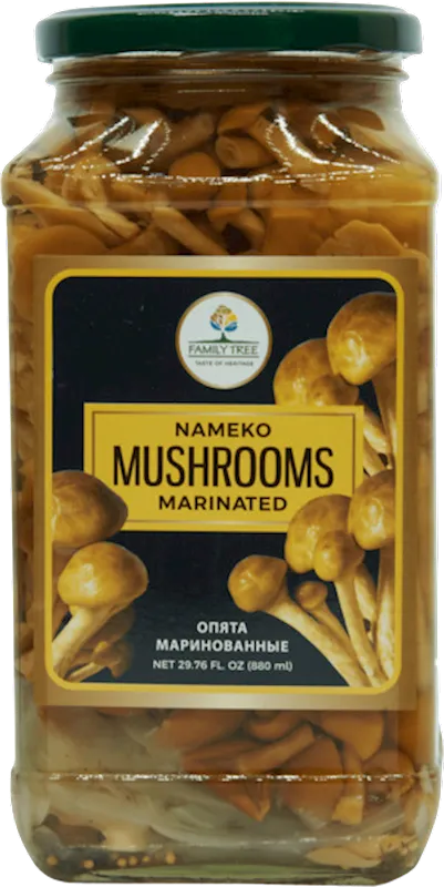 MUSHROOMS NAMEKO MARINATED 12/880ML FAMILY TREE