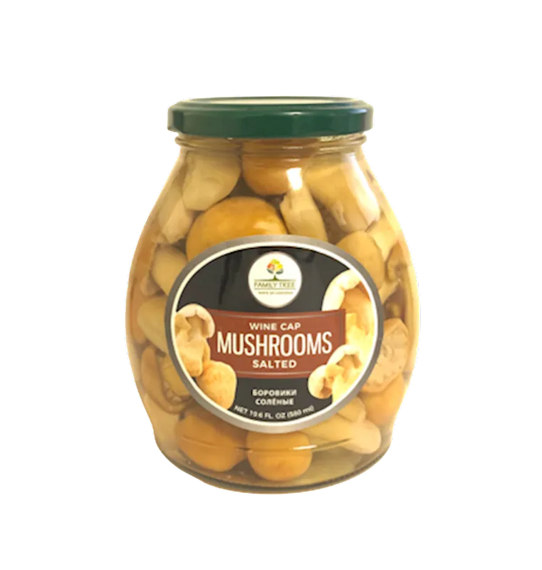 MUSHROOMS STROPHARIA WINE CAP SALTED 12/580GR FAMILY TREE