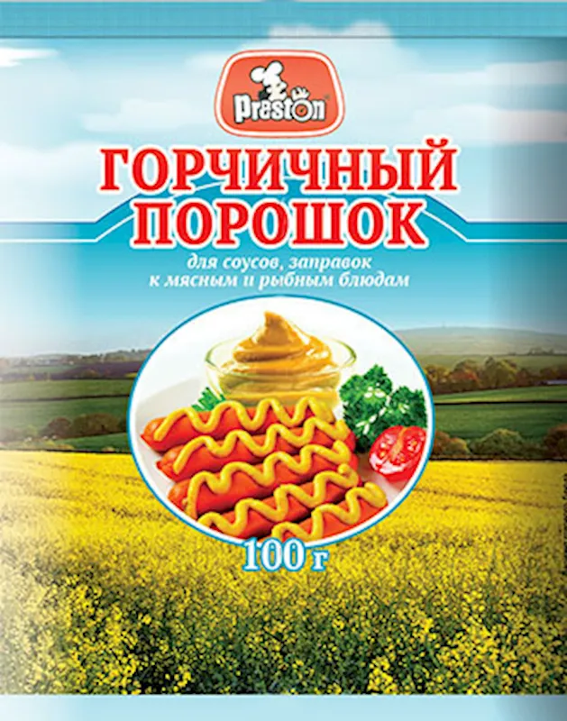 MUSTARD POWDER 50/100GR PRESTON RUSSIA 4650385950504 N38606