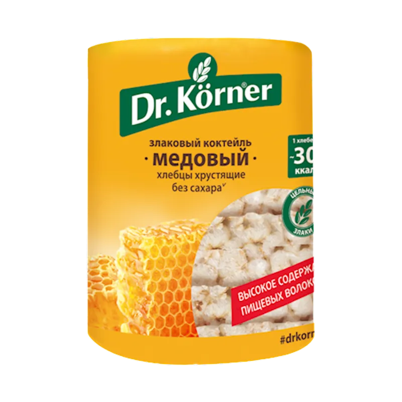 HLEBTSI DR.KORNER ZLAKOVIY COCTAIL W/HONEY 20/100GR RUSSIA N1744