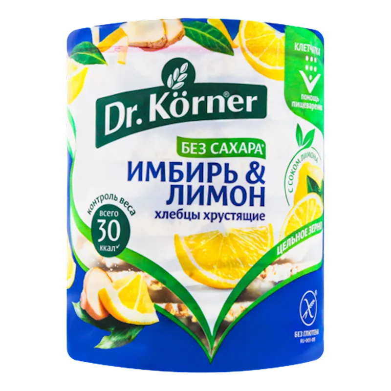 HLEBTSI DR.KORNER CORN RICE GINGER LEMON 10/90GR RUSSIA N1754