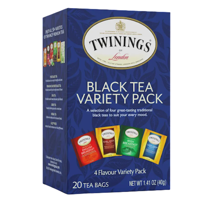 D- TEA TWININGS BLACK CLASSIC 5 VARIETY PACK 6/(20X2GR) ENGLAND N5320