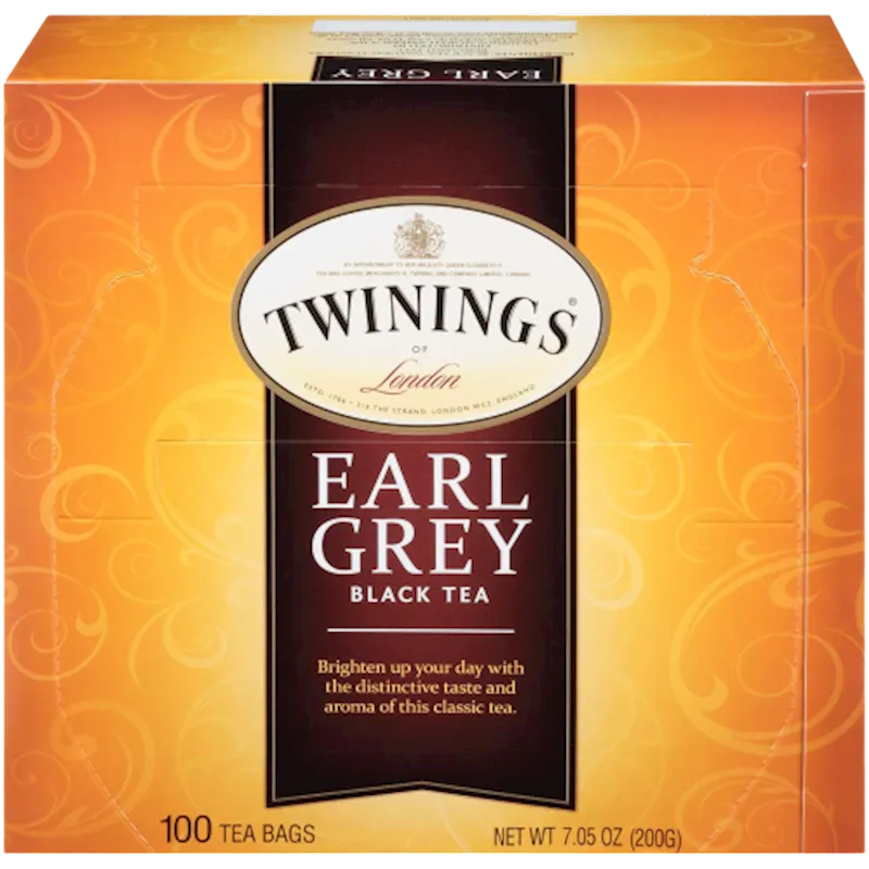D- TEA TWININGS BLACK EARL GREY 4/(100X2GR) ENGLAND NF14252