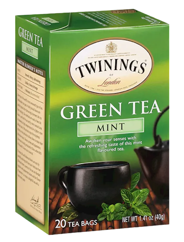D- TEA TWININGS GREEN PURE MINT 6/(20X2GR) ENGLAND N7024