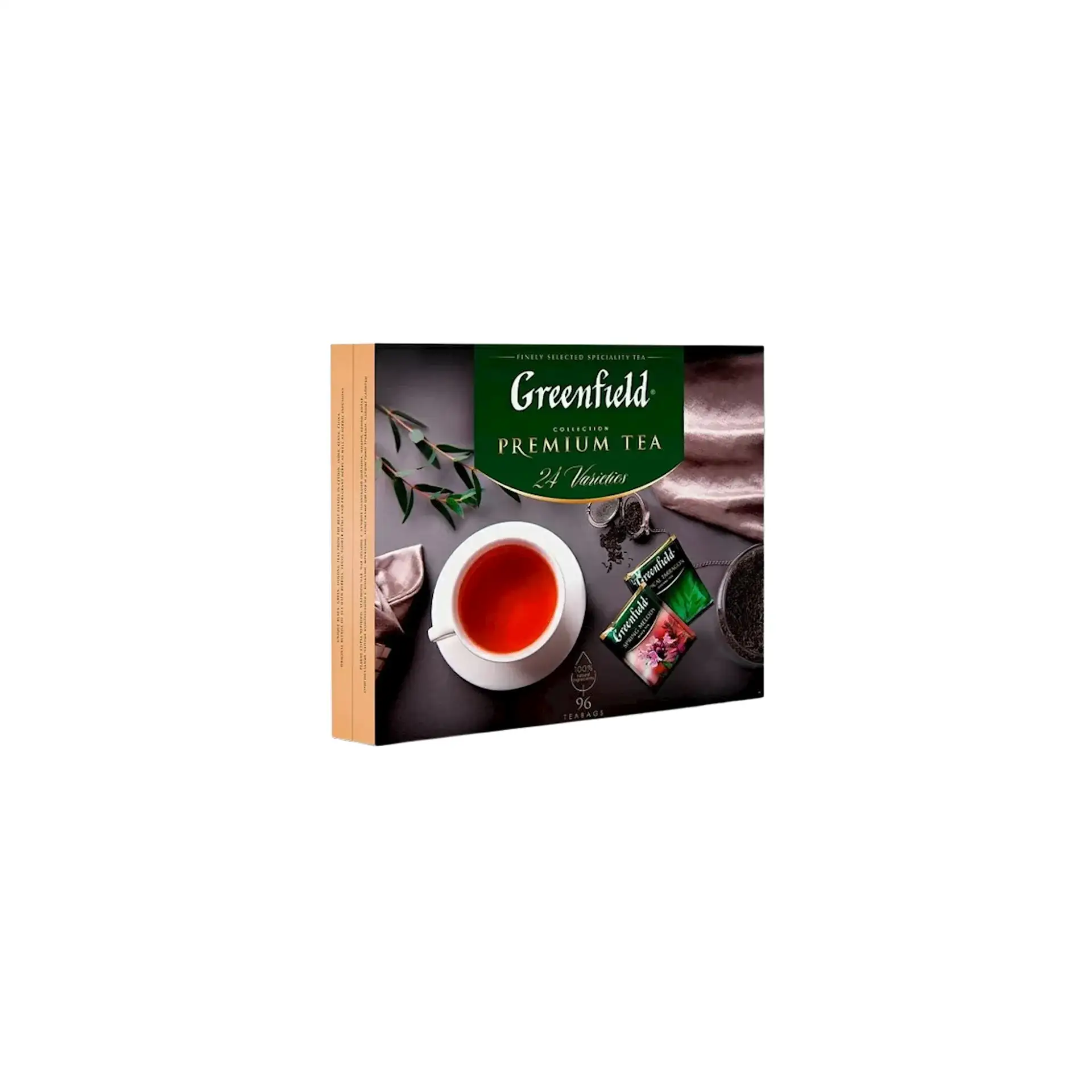 TEA PREMIUM COLLECTION 24 VARIETIES 96 BAGS 8/164.4GR GREENFIELD 1970-08
