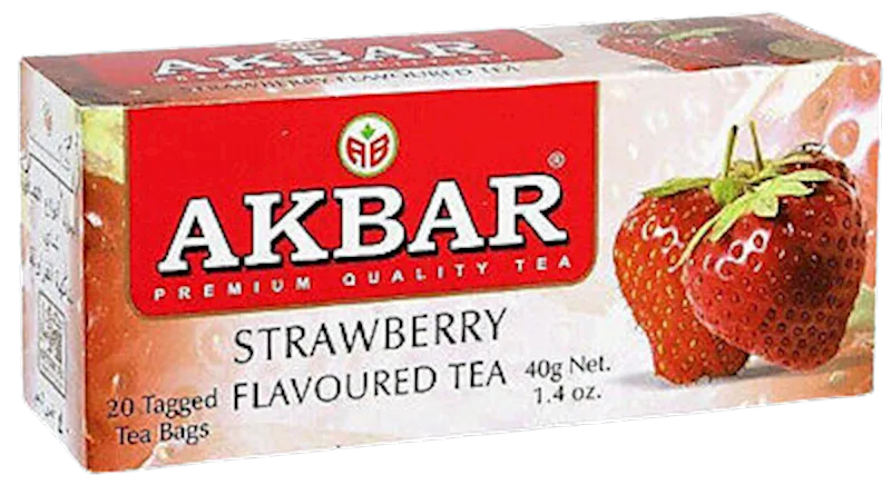 D- TEA  AKBAR HERBAL W/STRAWBERRY 24/(20X2GR) SRI-LANKA