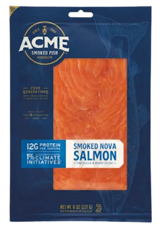 D- SALMON SMOKED NOVA 12/224GR/8OZ ACME