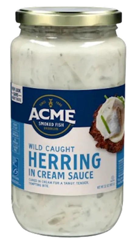 D- HERRING IN CREAM SAUCE 12/896GR/32OZ ACME