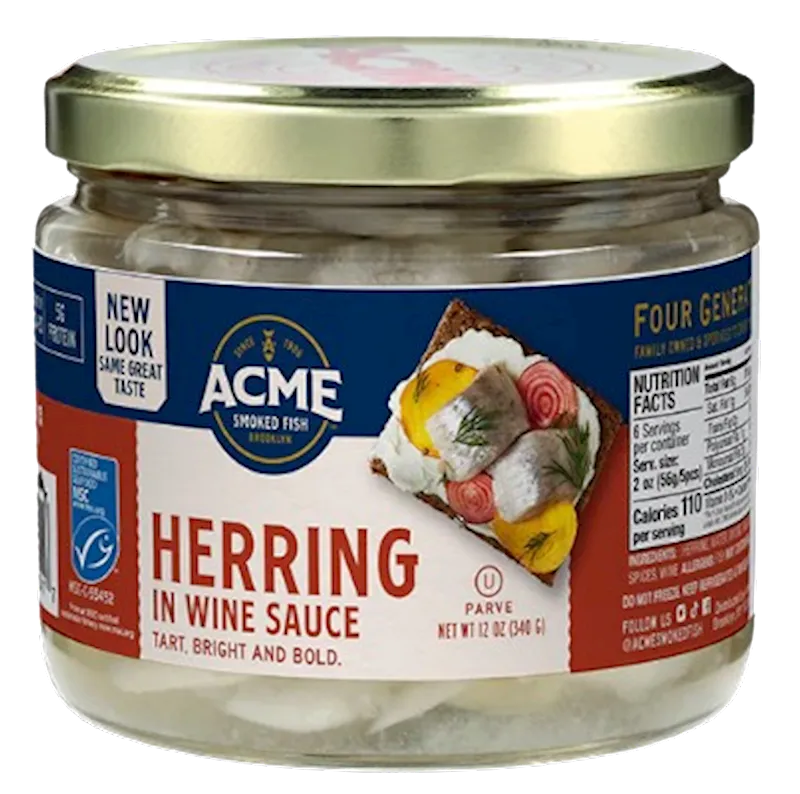 D- HERRING IN WINE SAUCE 12/340GR ACME N2411