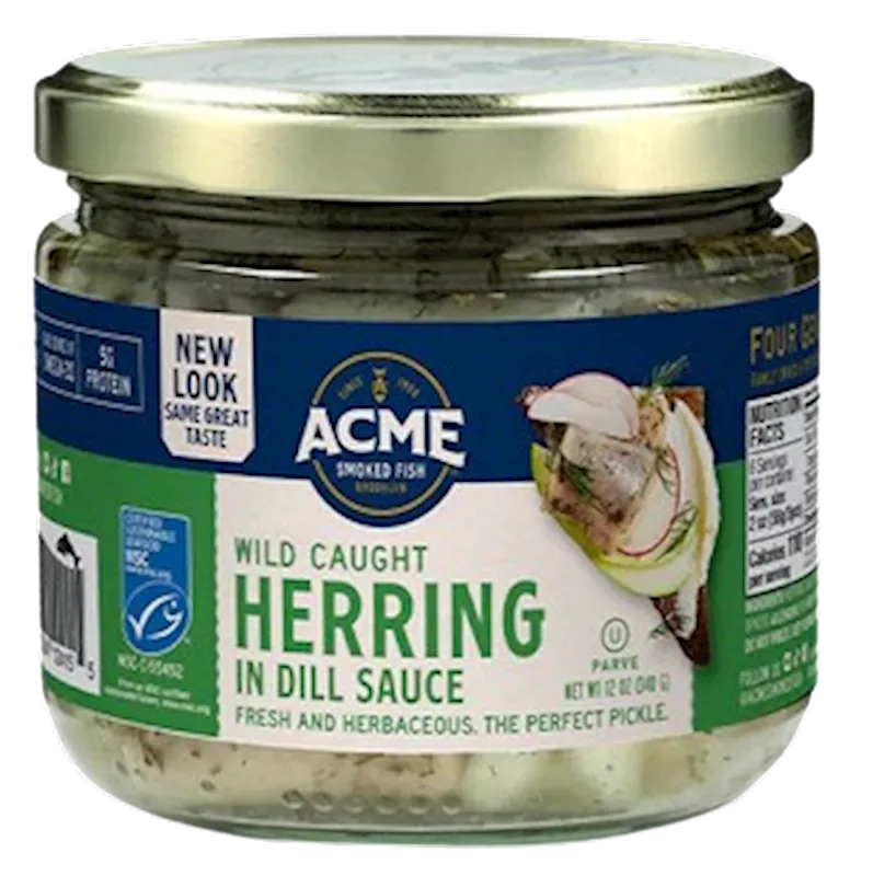 D- HERRING IN DILL SAUCE 12/340GR/12OZ ACME