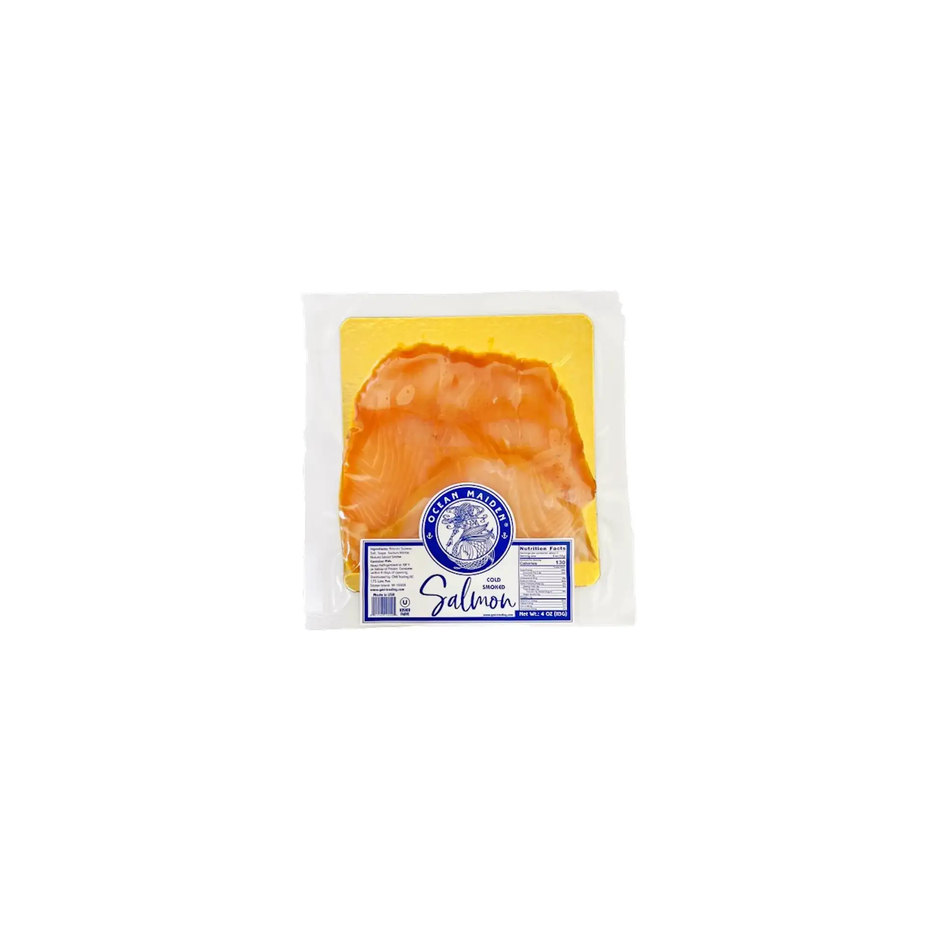 SALMON ATLANTIC COLD SMOKED SLICED V/P 10/113GR OCEAN MAIDEN NGS4