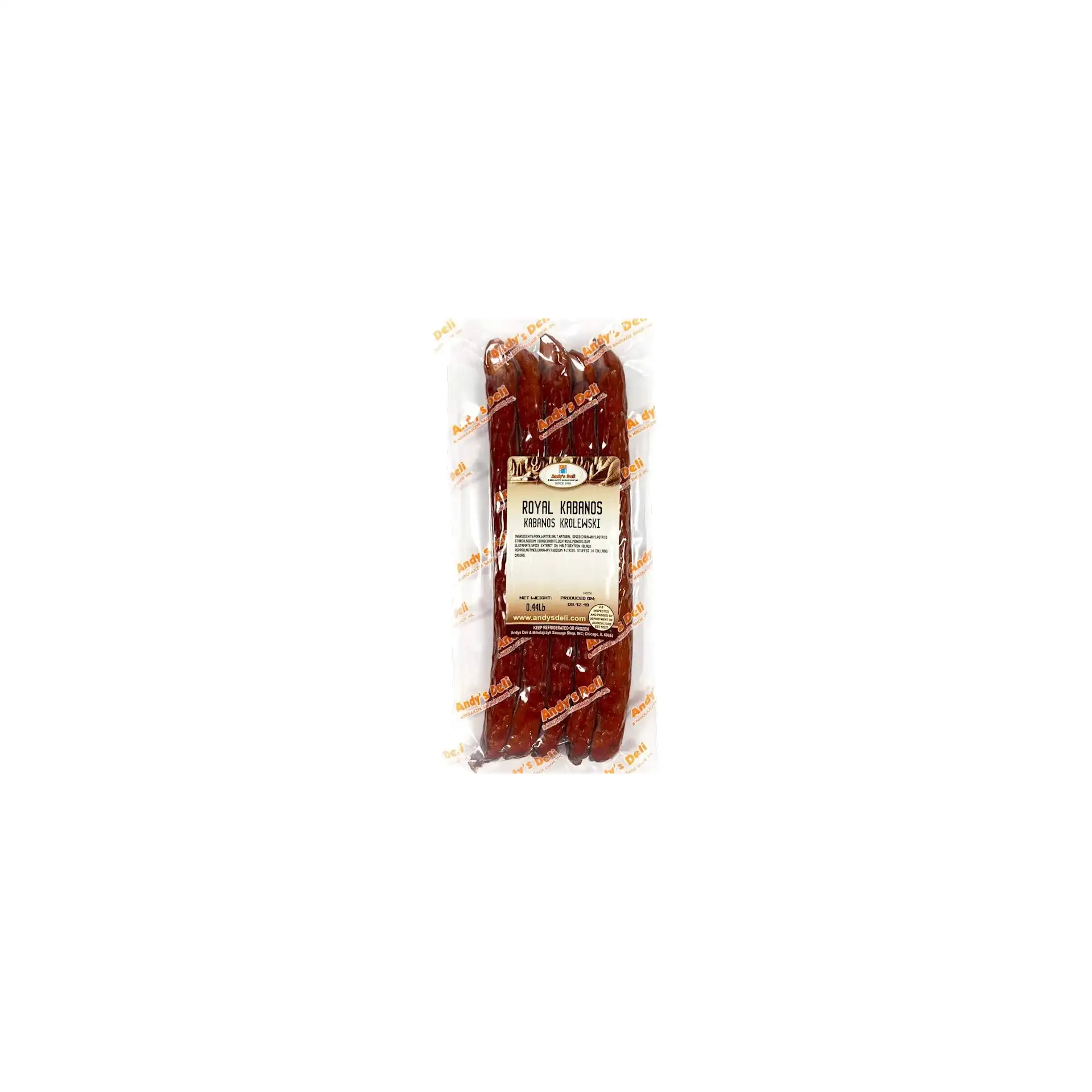 KABANOSY ROYAL/KROLEWSKI 1/0.5LB PRE PACK ANDY'S N1207