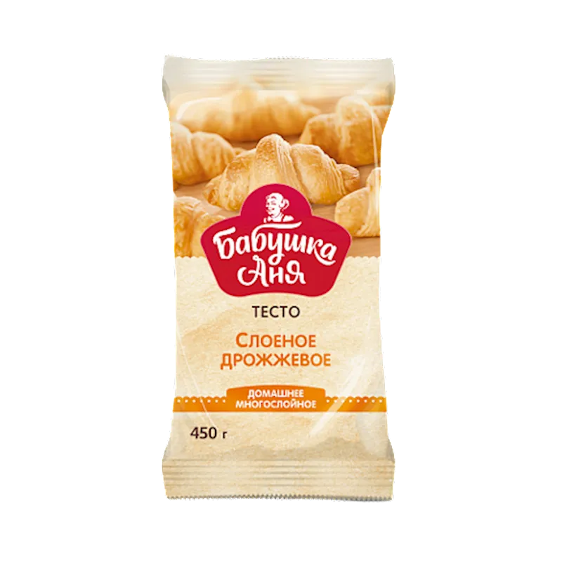 DOUGH PUFF PASTRY YEAST FROZEN 7/450GR BABUSHKA  ANYA  N3134