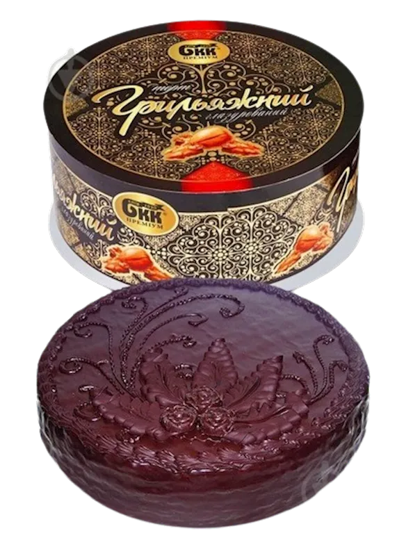 CAKE GRILYAZH CHOCOLATE GLAZED 6/450GR BKK UKRAINE N4642