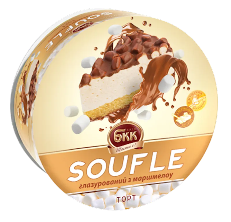 D- CAKE SOUFLE GLAZED W/MARSHMALLOWS 6/450GR BKK UKRAINE N4482