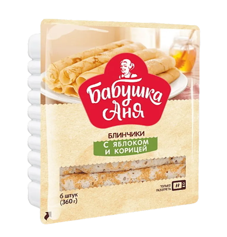 D- CREPES W/APPLE&CINNAMON FROZEN 6/360GR BABUSHKA ANYA N4634