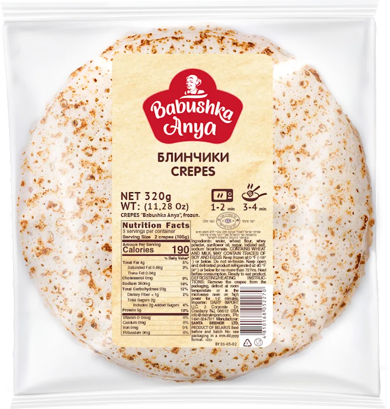 D- CREPES PLAIN FROZEN 10/320GR BABUSHKA  ANYA  N2098 /4639