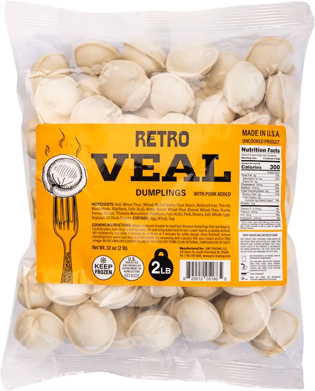 DUMPLINGS W/VEAL 12/2LB RETRO RPV02