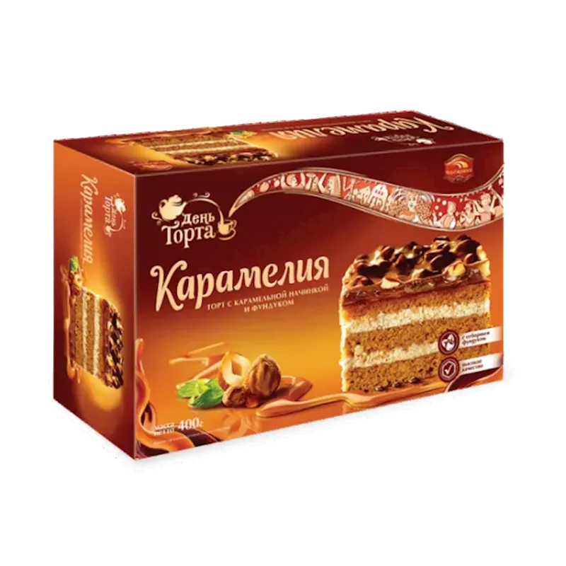 D- CAKE CARAMELIA 6/400GR CHEREMUSHKI N31293/N40