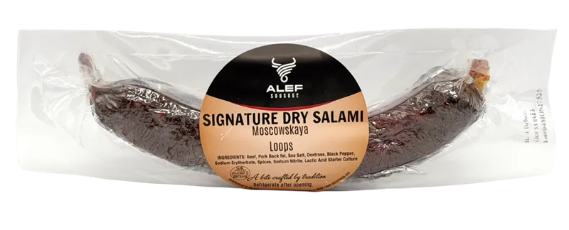 SALAMI  DRY MOSKOWSKAYA  LOOPS CHUNK 30/18LB ALEF N42-MOSL/92031