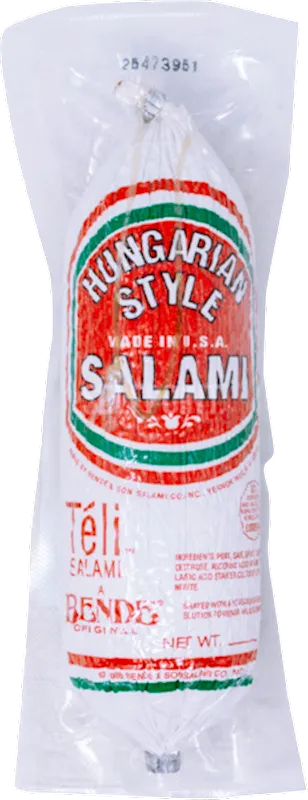 SALAMI TELI SHORT HUNGARIAN STYLE 40/33 LB  CHUNK  BENDE N1121/91905