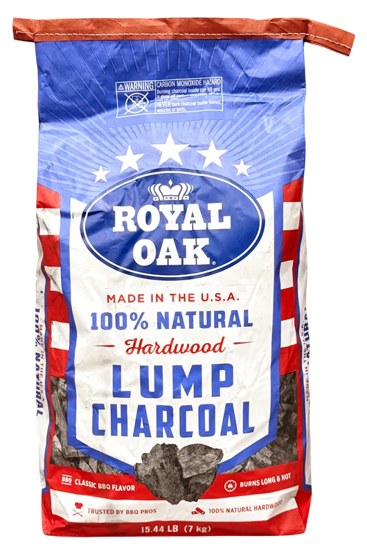 LUMP CHARCOAL 100% NATURAL HARDWOOD 1/15.44LB ROYAL OAK