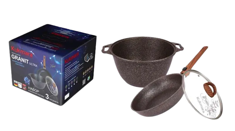 NABOR KUKHONNOY POSUDY #18 GRANIT ULTRA 2/4L KUKMARA NKP18GO