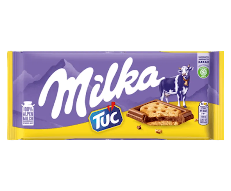 CHOCOLATE BAR MILK TUC W/BUSCUIT 18/87GR MILKA GERMANY N4043385