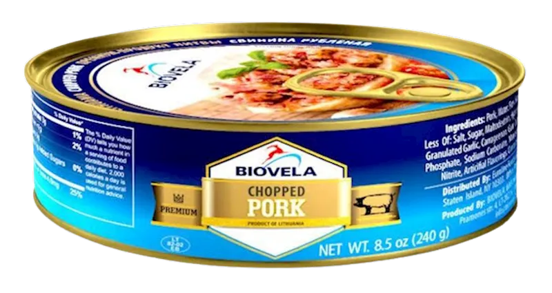 D- PORK CHOPPED EASY OPEN 24/240GR BIOVELA LITHUANIA