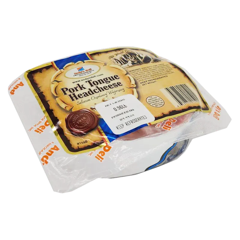 HEADCHEESE PORK TONGUE CHUNK/ SALCESON OZORKOWY JASNY 1/1LB PRE PACK ANDY'S N1590