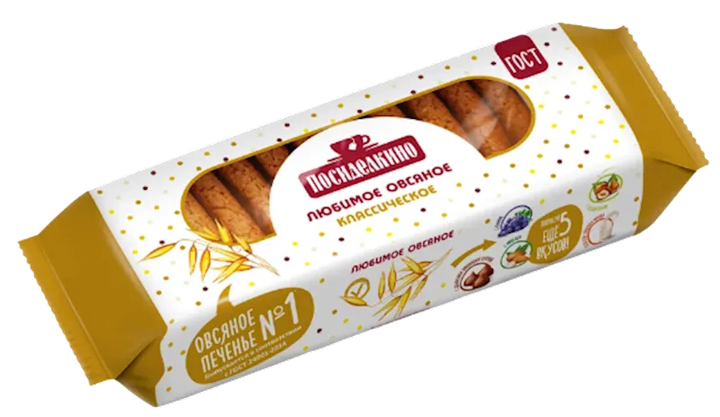 COOKIES OATMEAL CLASSIC 15/320GR POSIDELKINO RUSSIA N899