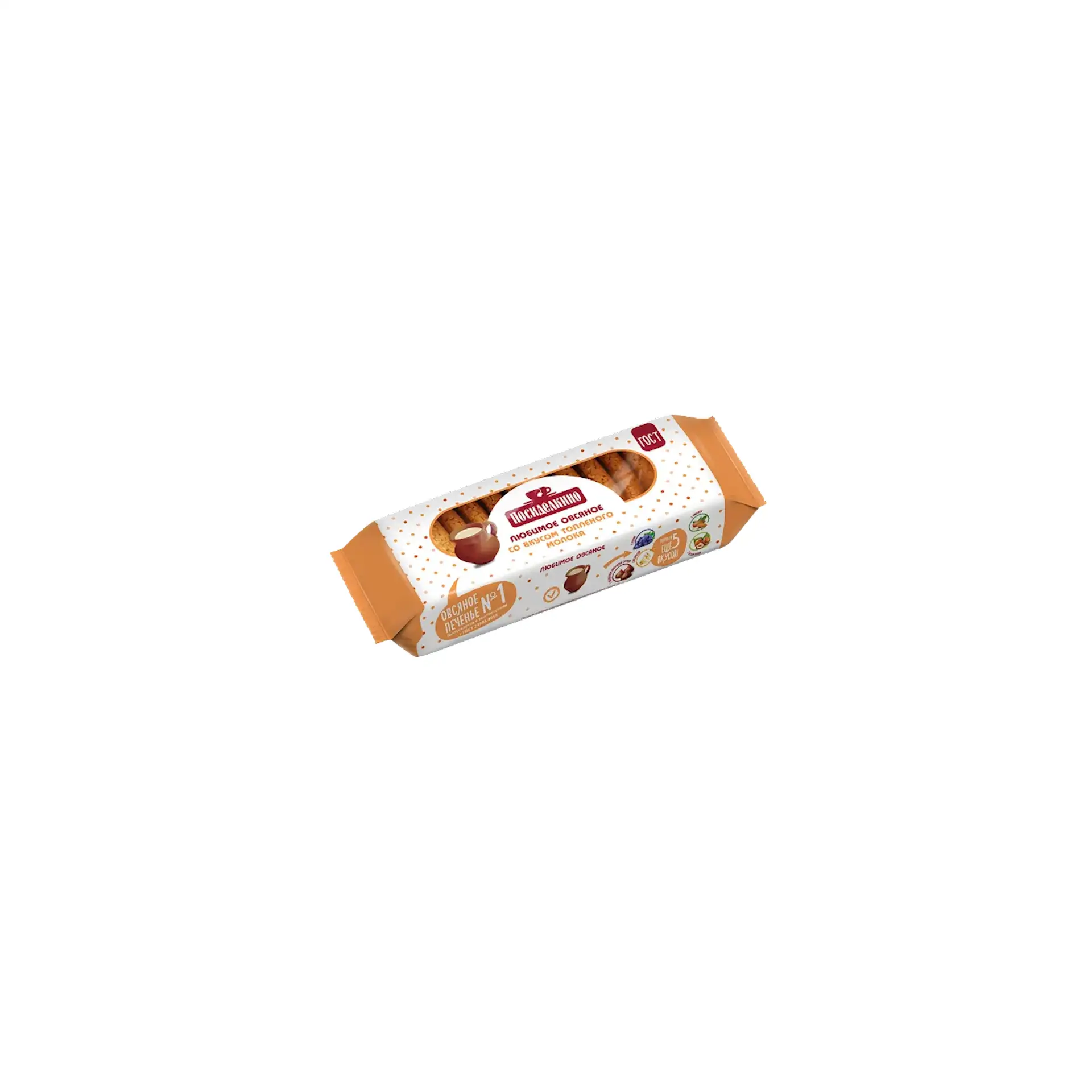 COOKIES OATMEAL W/BAKED MILK 15/310GR POSIDELKINO RUSSIA N579/902